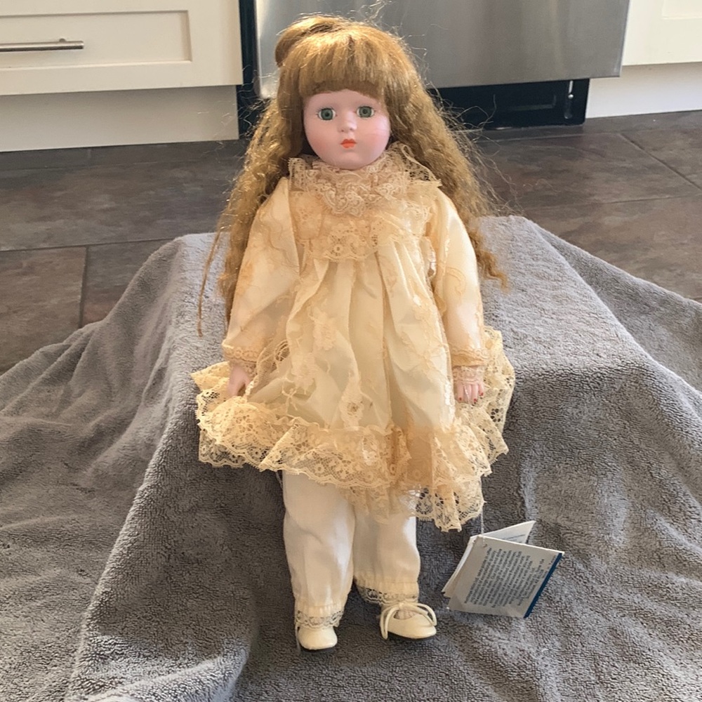 Heritage Mint Hand Painted Bisque Porcelain Doll 1988,89